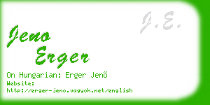 jeno erger business card